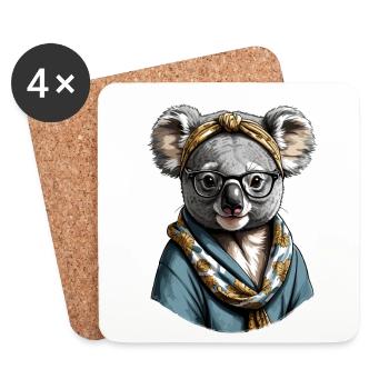 Lustige Koala Mutti Niedliche Mama Koalabär Liebe - Untersetzer (4er-Set) - Weiß - Vorne