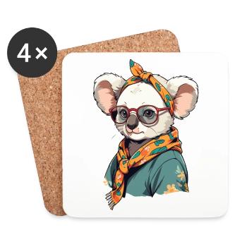 Lustige Koala Mutti Niedliche Muttertag Liebe - Untersetzer (4er-Set) - Weiß - Vorne