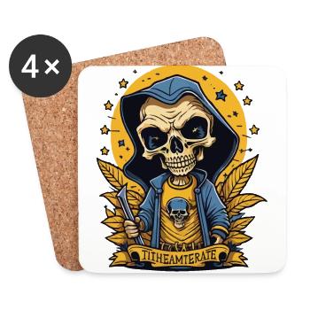 La mort dans le quartier - Dessous de verre (lot de 4) - blanc - Devant