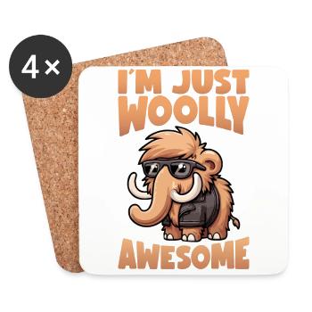 Wollmammut Mammut Mammut Geschenk - Untersetzer (4er-Set) - Weiß - Vorne