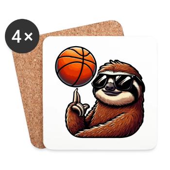 Basketball Basketball Geschenk Basketball Team - Untersetzer (4er-Set) - Weiß - Vorne