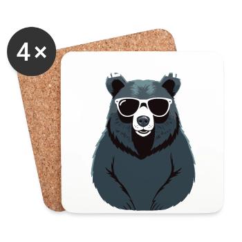 Papa Alpha Drôle Papa Style Parfait - Dessous de verre (lot de 4) - blanc - Devant