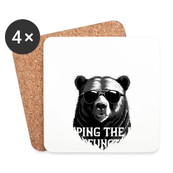 Humorous Father's Day Saying Fun in Dysfunctional - Coasters (set of 4) - white - Front