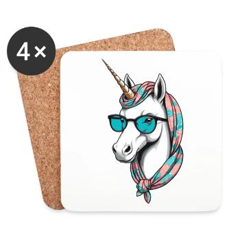 Unicorn Mom Funny Mom Mother's Day Gift - Coasters (set of 4) - white - Front
