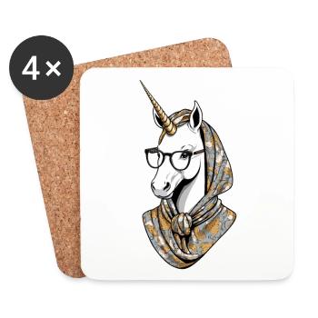 Einhorn Mama Lustige Mom Muttertag Einhörner - Untersetzer (4er-Set) - Weiß - Vorne