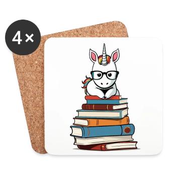 Einhorn Fantasie Geschichten Süßer Einhorn - Untersetzer (4er-Set) - Weiß - Vorne