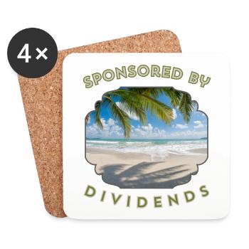 Sponsored by dividends - Coasters (set of 4) - white - Front