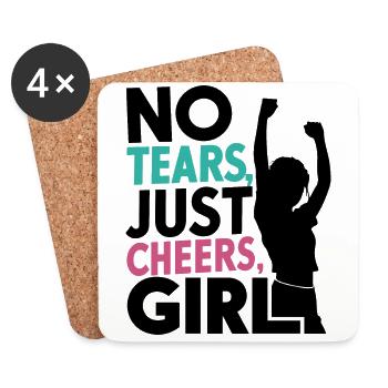 PAS DE LARMES, JUSTE DES ACCLAMATIONS, MA FILLE - Dessous de verre (lot de 4) - blanc - Devant