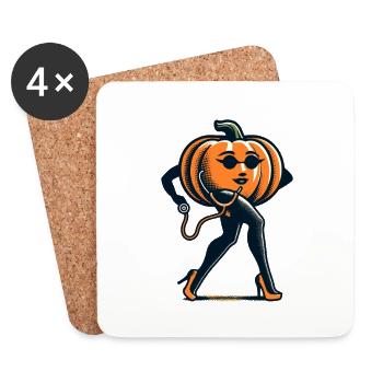 Funny pumpkin nurse geriatric nurse - Coasters (set of 4) - white - Front