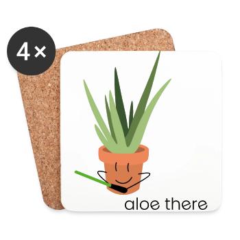Aloe There - Untersetzer (4er-Set) - Weiß - Vorne