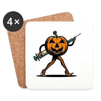 Funny pumpkin nurse geriatric nurse - Coasters (set of 4) - white - Front