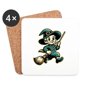 Retro Cartoon Witches Vintage Witches Design - Coasters (set of 4) - white - Front