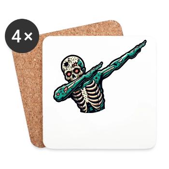 Dabbender Zombie Lustiges Dabbing Design - Untersetzer (4er-Set) - Weiß - Vorne
