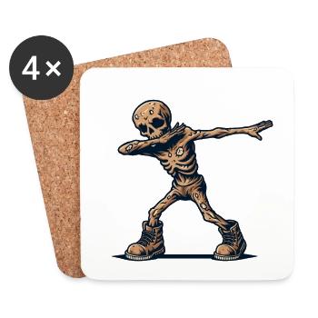 Dabbing Zombie Funny Dabbing Design - Coasters (set of 4) - white - Front
