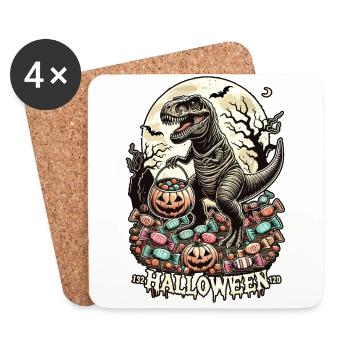 Drôle de T-Rex Maman Aime Les Bonbons - Dessous de verre (lot de 4) - blanc - Devant