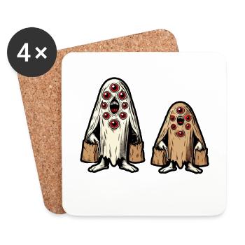 Spooky Party Trick Or Treat - Coasters (set of 4) - white - Front