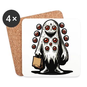 Spooky Party Trick Or Treat Streetwear - Coasters (set of 4) - white - Front
