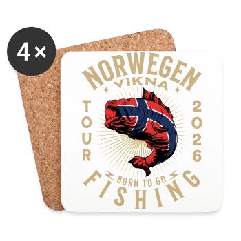 Vikna Fishing 2026 - Coasters (set of 4) - white - Front