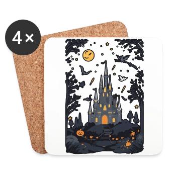 Spooky Haunted Castle Magical Haunted Castle - Coasters (set of 4) - white - Front