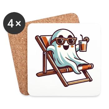 Summer Halloween Spooky Lifestyle Last - Coasters (set of 4) - white - Front