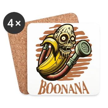 Funny Banana Zombie Banana Boonana Halloween - Coasters (set of 4) - white - Front