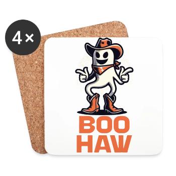 Funny Cowboy Ghost Says Boo Haw Costume Idea - Coasters (set of 4) - white - Front