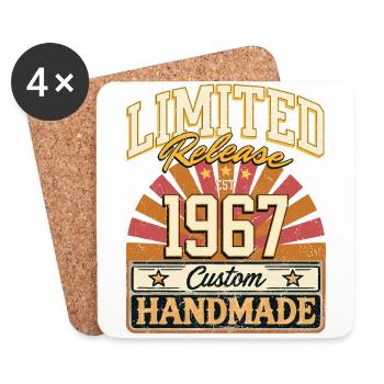 Limited 1967 Lustige Sprüche Geschenk Geburtstag - Untersetzer (4er-Set) - Weiß - Vorne