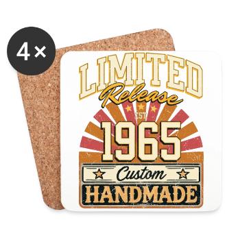Limited 1965 Lustige Sprüche Geschenk Geburtstag - Untersetzer (4er-Set) - Weiß - Vorne
