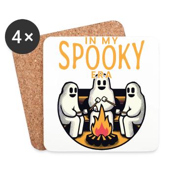 Halloween : Feu de camp à mon époque effrayante - Dessous de verre (lot de 4) - blanc - Devant