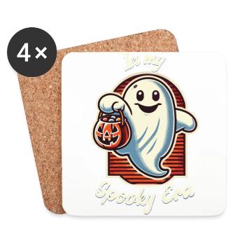 Halloween, hanter à mon époque effrayante - Dessous de verre (lot de 4) - blanc - Devant