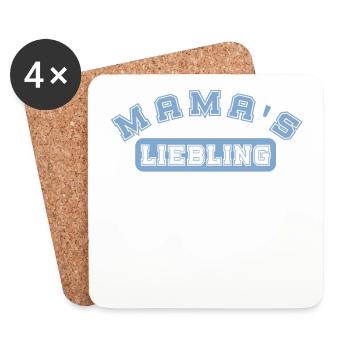 Mama's Liebling rosa Geschenk Mama Sohn Tochter - Untersetzer (4er-Set) - Weiß - Vorne