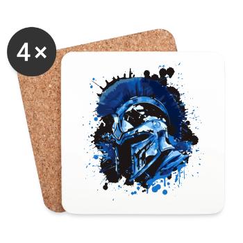 Spartan Helmet Sparta - Coasters (set of 4) - white - Front