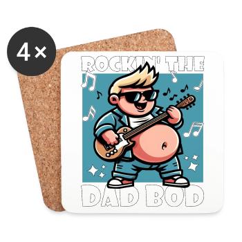 ROCKIN' LE DAD BOD - Dessous de verre (lot de 4) - blanc - Devant