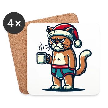 Christmas Funny - Coasters (set of 4) - white - Front