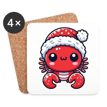 Sweet Christmas Crab Joy - Coasters (set of 4) - white - Front