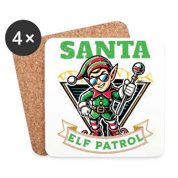 Santa Elf Patrol Christmas Adventure - Coasters (set of 4) - white - Front