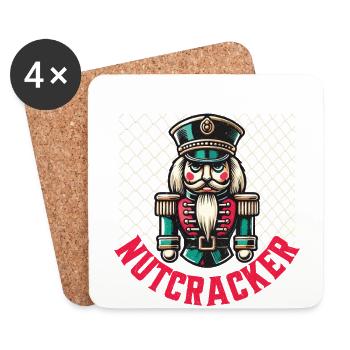 Sohn Eines Nussknackers Weihnachten Humor - Untersetzer (4er-Set) - Weiß - Vorne