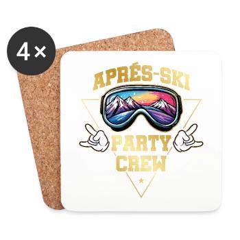 Après Ski Party Crew Gold - Coasters (set of 4) - white - Front