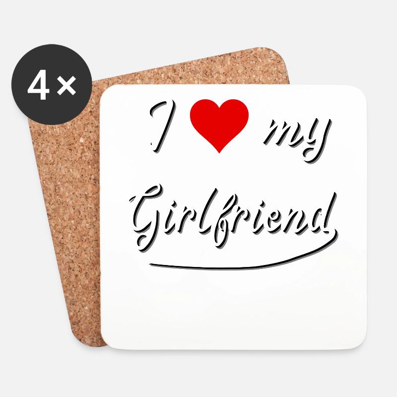 ❤️ Liebe Paar Valentinstag Geschenk Freundin Love - Untersetzer (4er-Set) - Weiß
