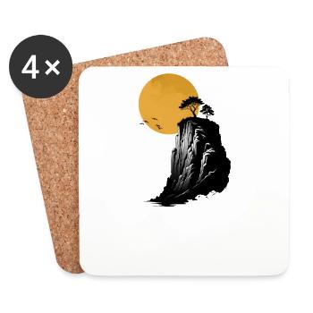 Cliffside Solitude - Coasters (set of 4) - white - Front