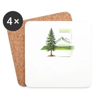 Evergreen Retreat Forest Soul - Coasters (set of 4) - white - Front