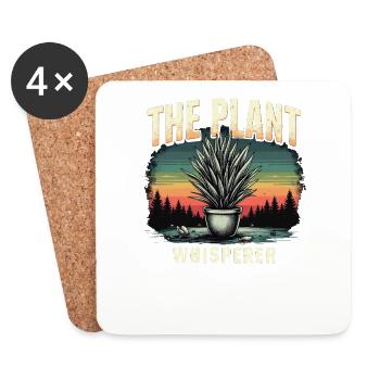 The Plant Whisperer Vintage Landscape - Coasters (set of 4) - white - Front