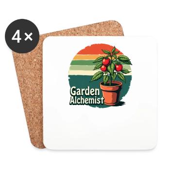 Garden Alchemist Retro Tomato - Coasters (set of 4) - white - Front