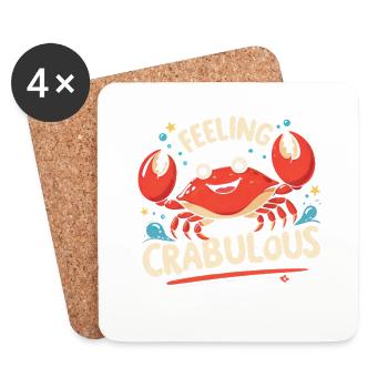Feeling Crabulous - Untersetzer (4er-Set) - Weiß - Vorne