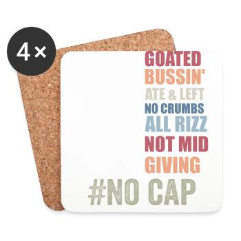 Bruh This Year Was Goated No Cap, Last Day School - Coasters (set of 4) - white - Front
