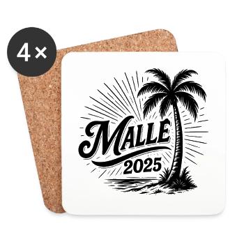 Malle 2025 Plage de Majorque - Dessous de verre (lot de 4) - blanc - Devant