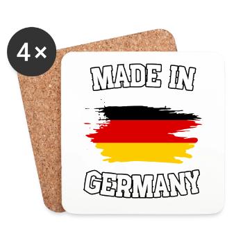 Fabriqué en Allemagne - Dessous de verre (lot de 4) - blanc - Devant