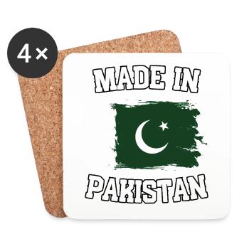 Made in Pakistan - Coasters (set of 4) - white - Front