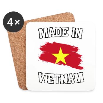 Made in Vietnam - Untersetzer (4er-Set) - Weiß - Vorne