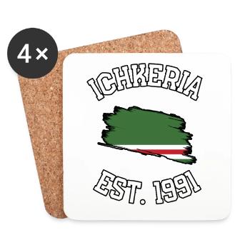 ICHKERIA EST.1991 - Untersetzer (4er-Set) - Weiß - Vorne